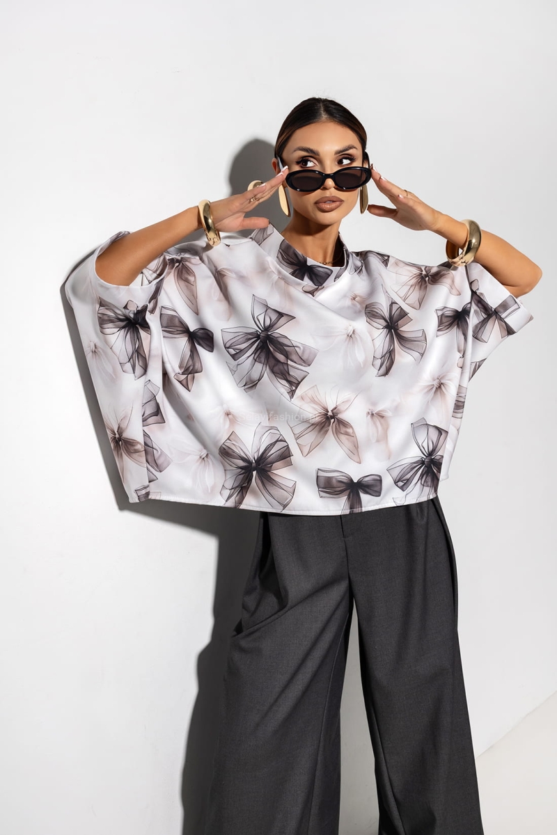 Bluzka Kimono BOW Miss City Official szara