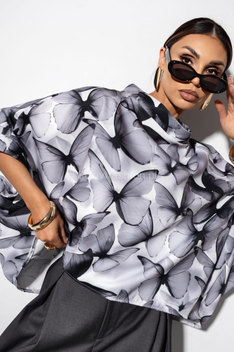 Bluzka Kimono BUTTERFLY Miss City Official szara