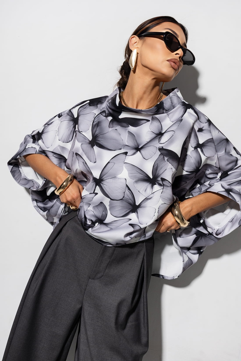 Bluzka Kimono BUTTERFLY Miss City Official szara