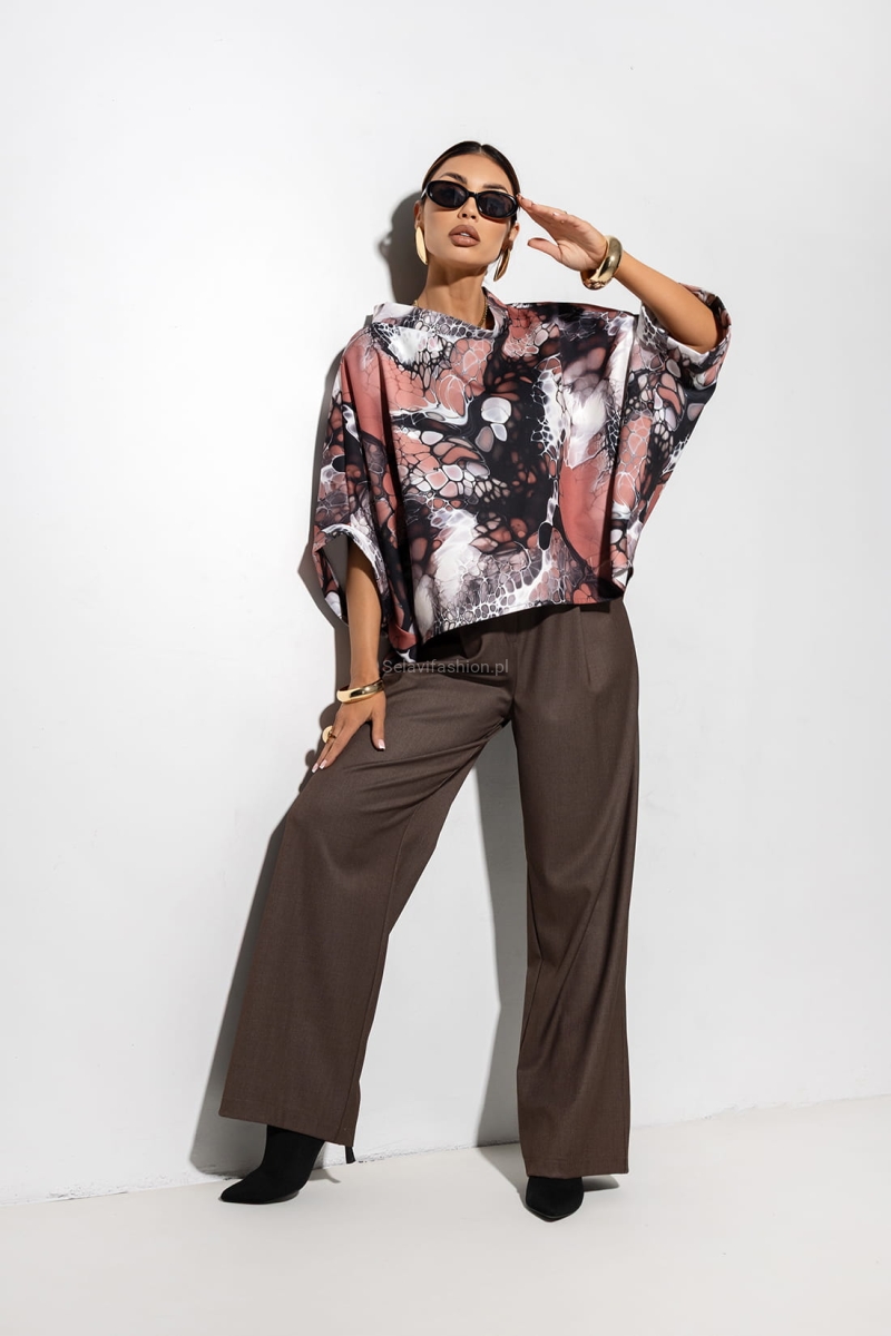 Bluzka Kimono LEAKY Miss City Official brązowa