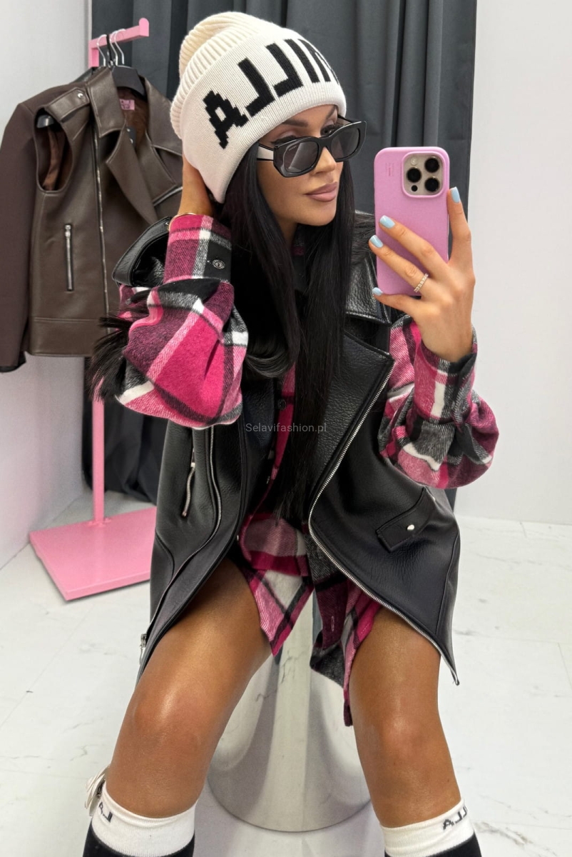 Czapka w prążek z logo LaMilla biała