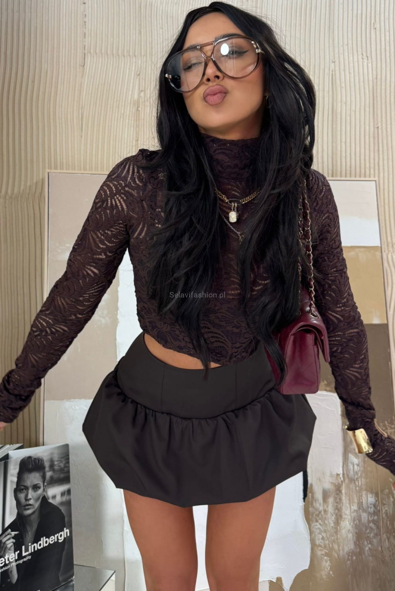 Krótkie spódniczko spodenki Bombki LaMilla brązowe