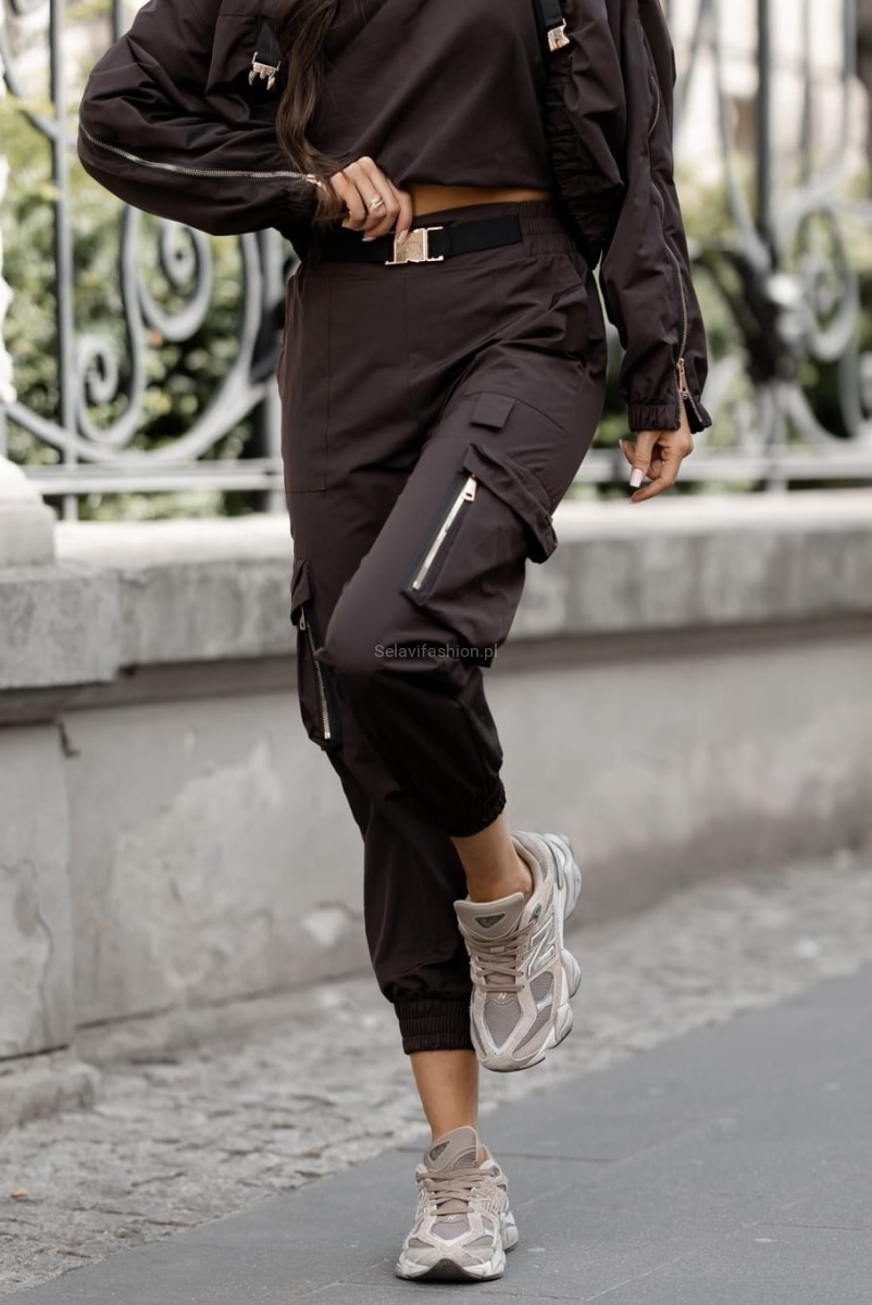 Spodnie bojówki ADDICT Lavestino czekoladowe