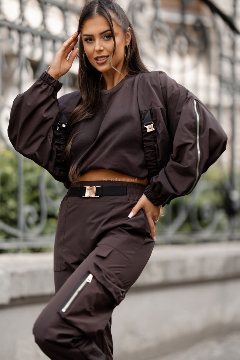 Kurtka bomberka SONA LaDivaMia czekoladowa