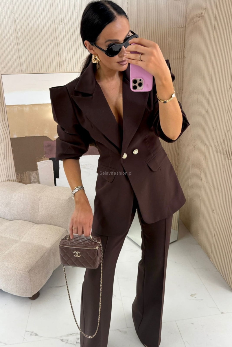 Marynarka New Wigilia LaMilla brązowa