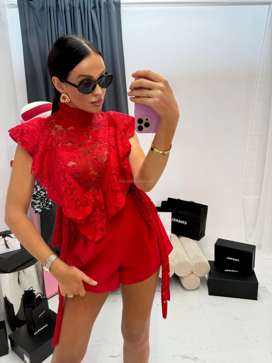 Eleganckie spodenki bombki La Milla czerwone