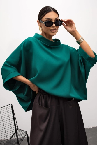 Bluzka Kimono Miss City Official butelkowa zieleń
