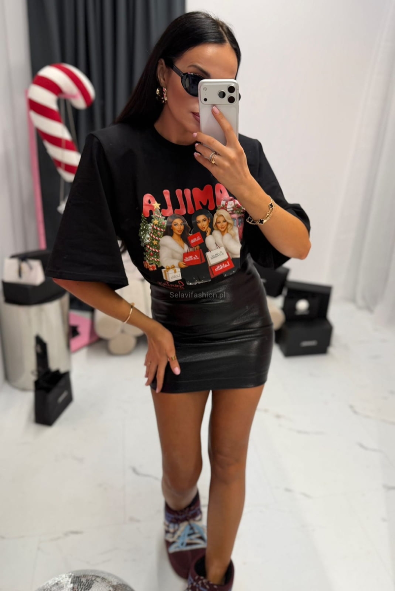 T-shirt bluzka koszulka Santa's Favourites La Milla czarna