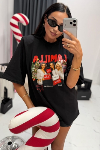 T-shirt bluzka koszulka Santa's Favourites La Milla czarna