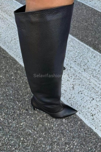 Buty kozaki skórzane LaMilla czarne