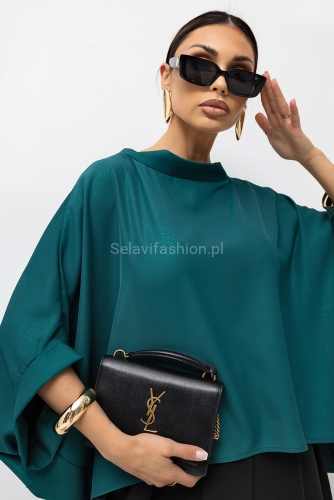 Bluzka Kimono z błyskiem Shine Miss City Official zielona