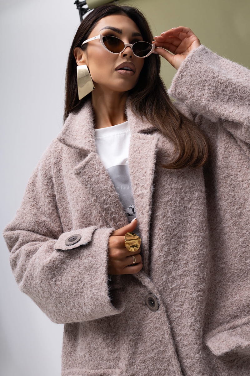 Elegancki płaszcz I Wish Miss City Official beżowy