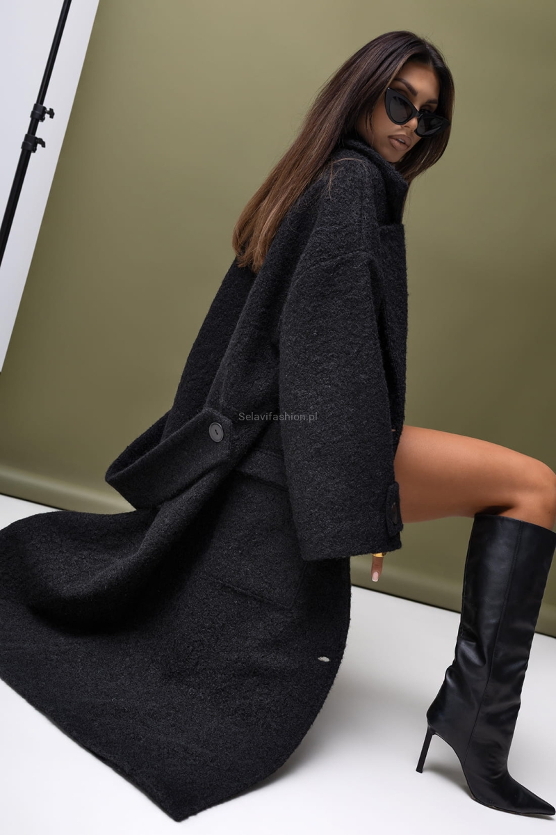 Elegancki płaszcz I Wish Miss City Official czarny