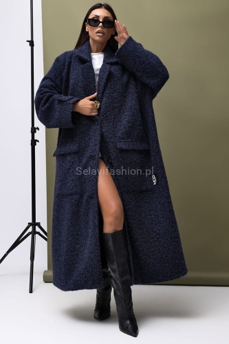 Elegancki płaszcz I Wish Miss City Official granatowy