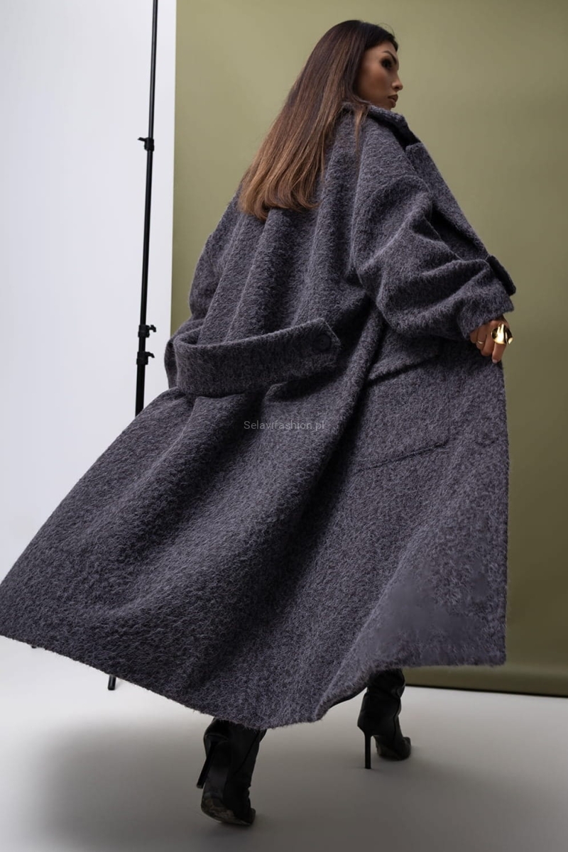 Elegancki płaszcz I Wish Miss City Official szary