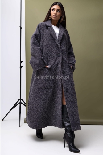 Elegancki płaszcz I Wish Miss City Official szary