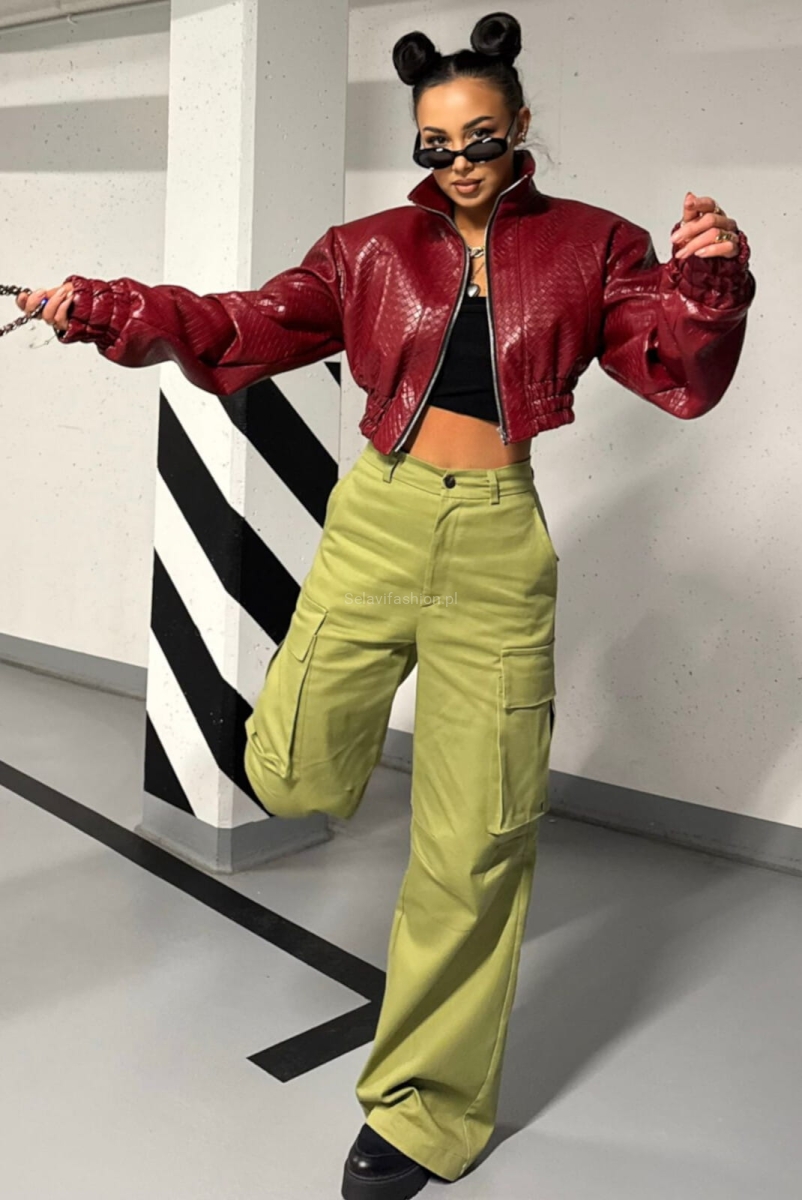 Spodnie bojówki cargo z prostymi nogawkami La Milla zielone