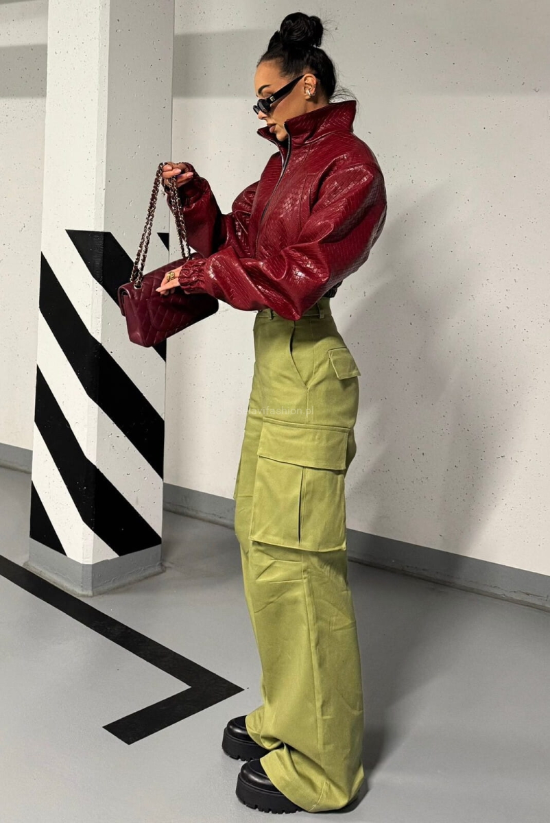 Spodnie bojówki cargo z prostymi nogawkami La Milla zielone