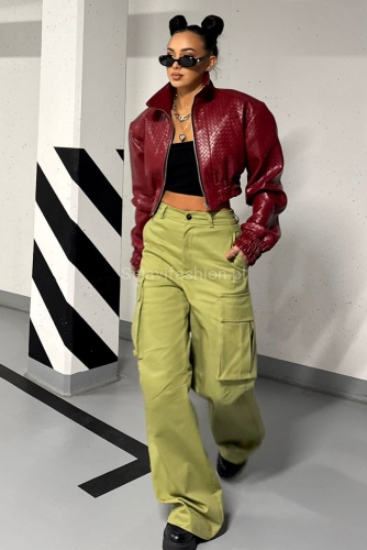 Spodnie bojówki cargo z prostymi nogawkami La Milla zielone