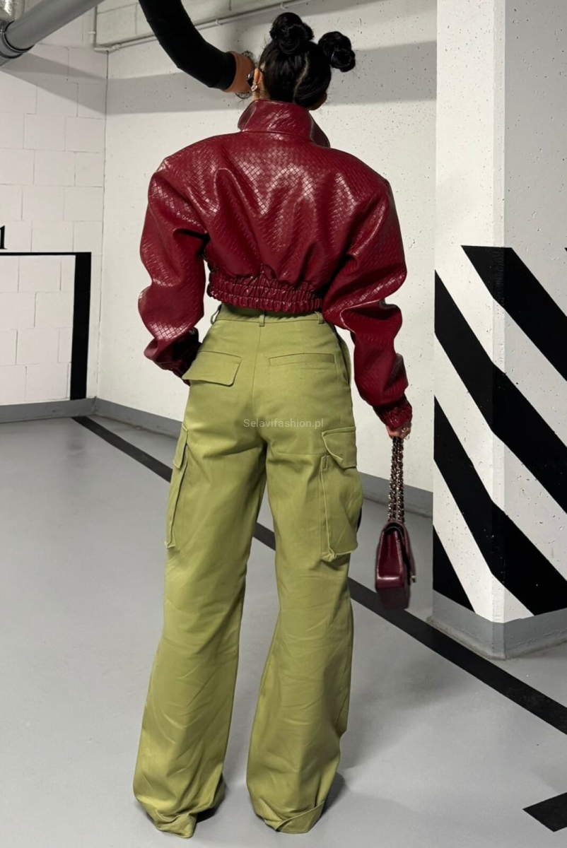 Spodnie bojówki cargo z prostymi nogawkami La Milla zielone