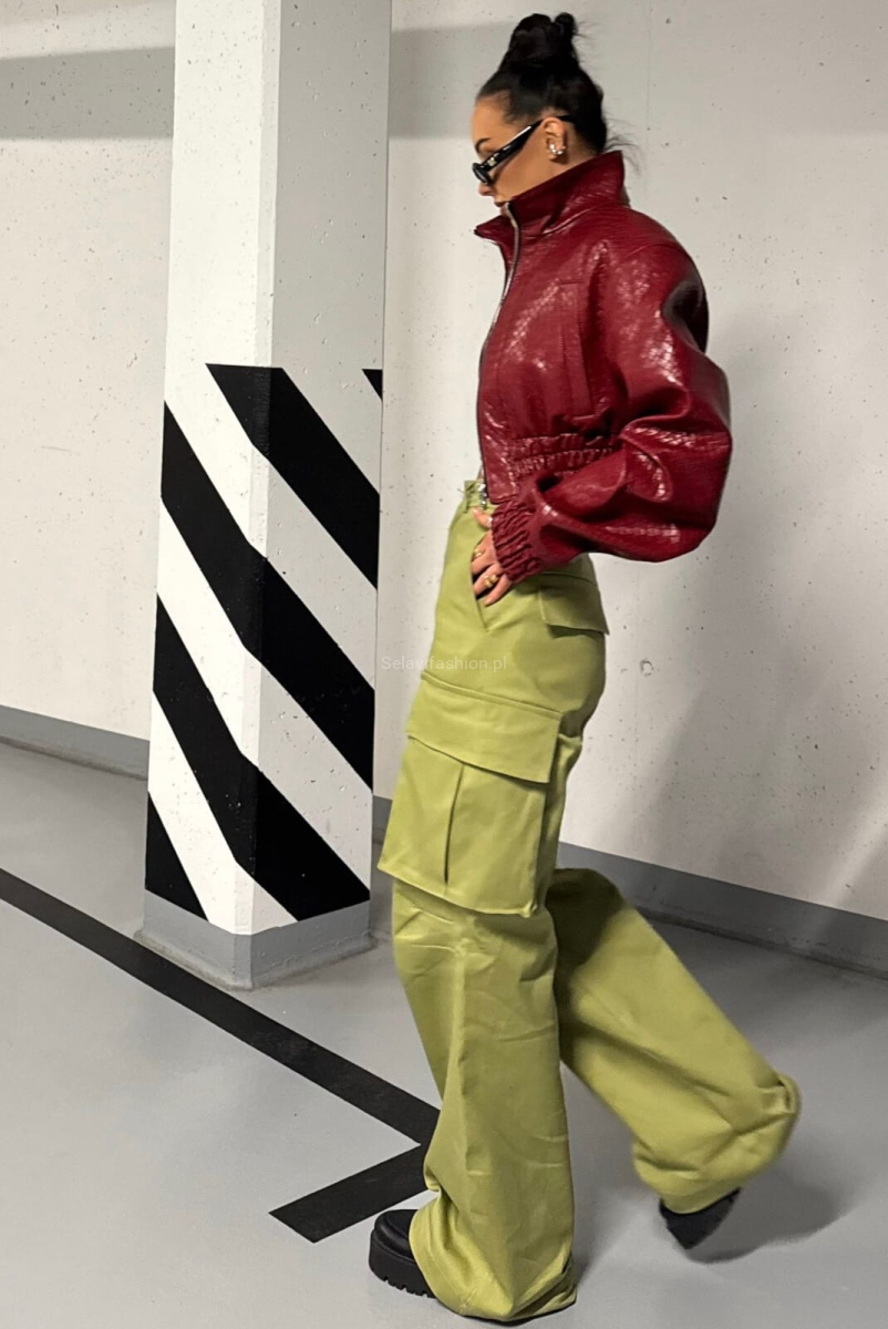 Spodnie bojówki cargo z prostymi nogawkami La Milla zielone