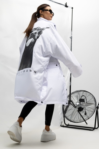 Kurtka płaszcz waterproof Urban Edge Miss City Official biała