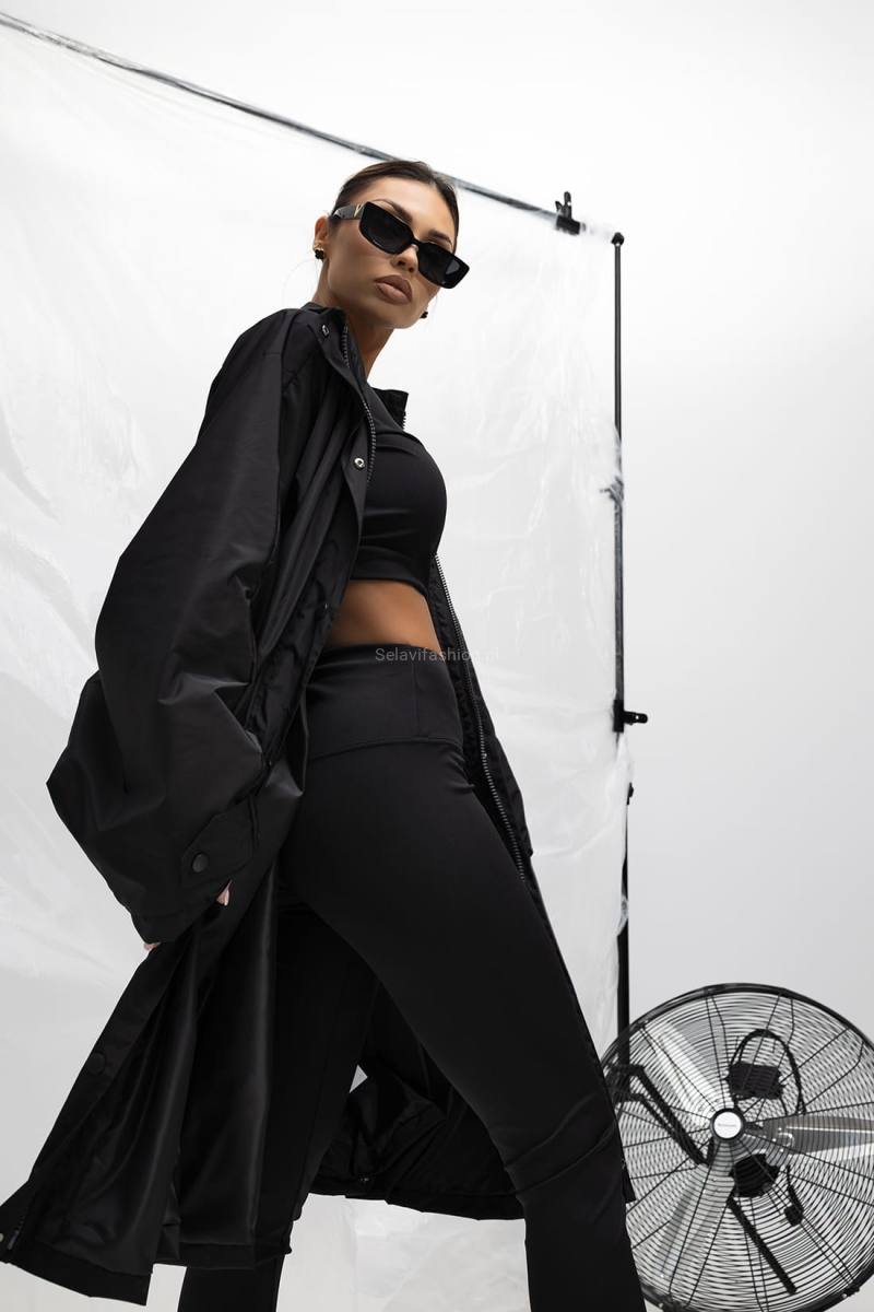 Kurtka płaszcz waterproof Urban Edge Miss City Official czarna