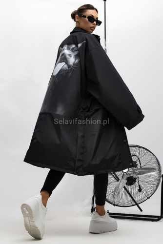 Kurtka płaszcz waterproof Urban Edge Miss City Official czarna
