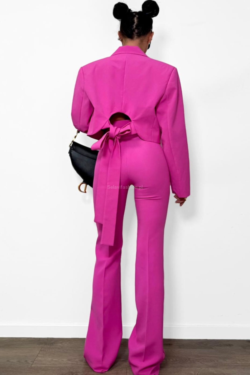 Szerokie eleganckie spodnie dzwony LaMilla fuksja