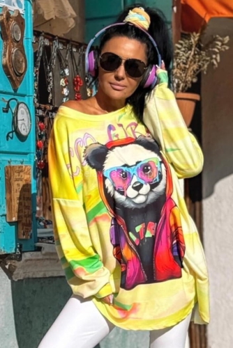 Tunika damska Girls Panda Zocco żółta