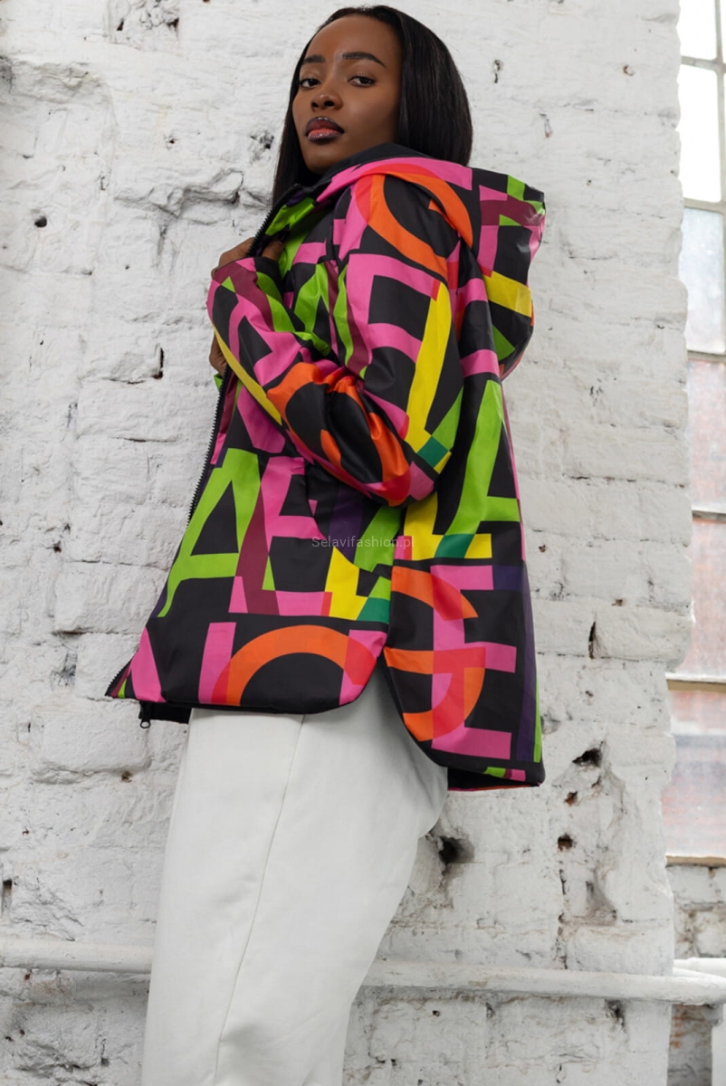 Krótka dwustronna kurtka Literki LaDonna czarna