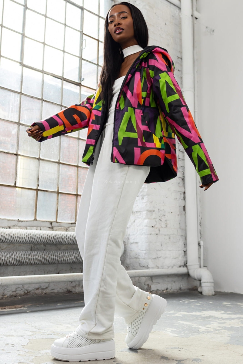 Krótka dwustronna kurtka Literki LaDonna czarna