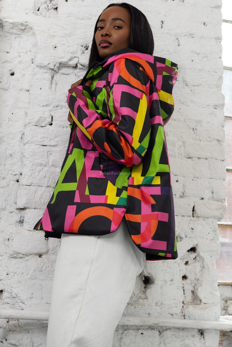 Krótka dwustronna kurtka Literki LaDonna czarna