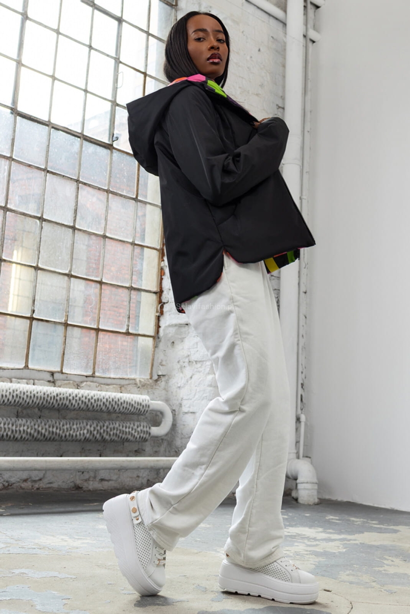 Krótka dwustronna kurtka Literki LaDonna czarna