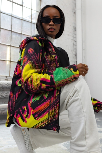 Krótka dwustronna kurtka Glam LaDonna czarna