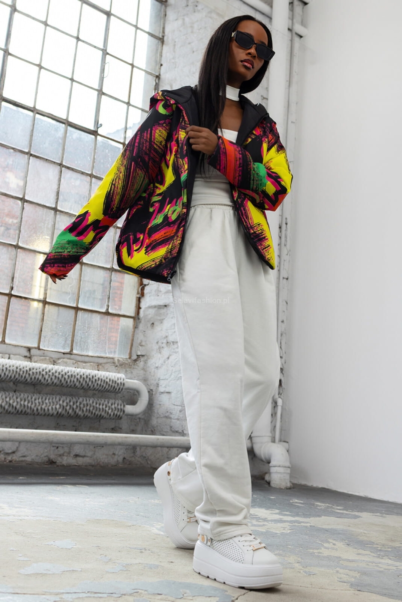 Krótka dwustronna kurtka Glam LaDonna czarna