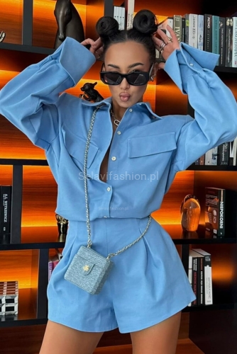 Eleganckie spodenki bombki La Milla błękitne