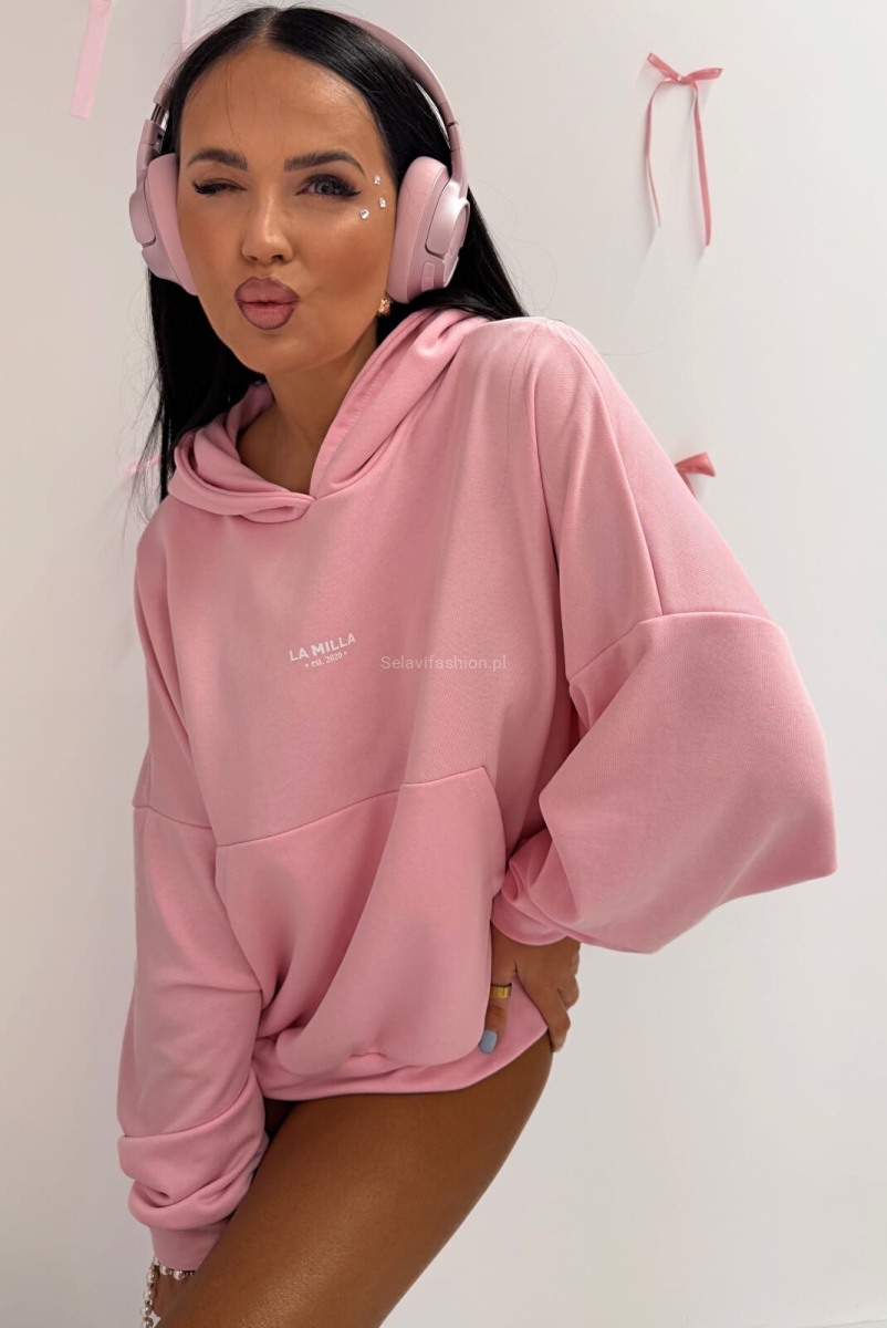 Bluza z kapturem La Milla różowa