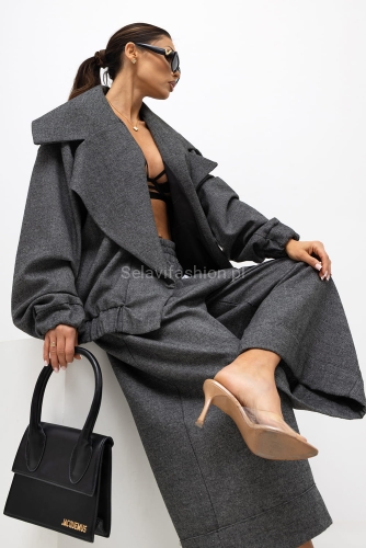 Komplet marynarka i spodnie Nights Like These Miss City Official grafitowy