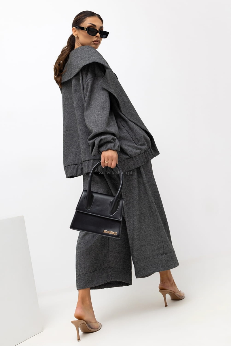 Komplet marynarka i spodnie Nights Like These Miss City Official grafitowy