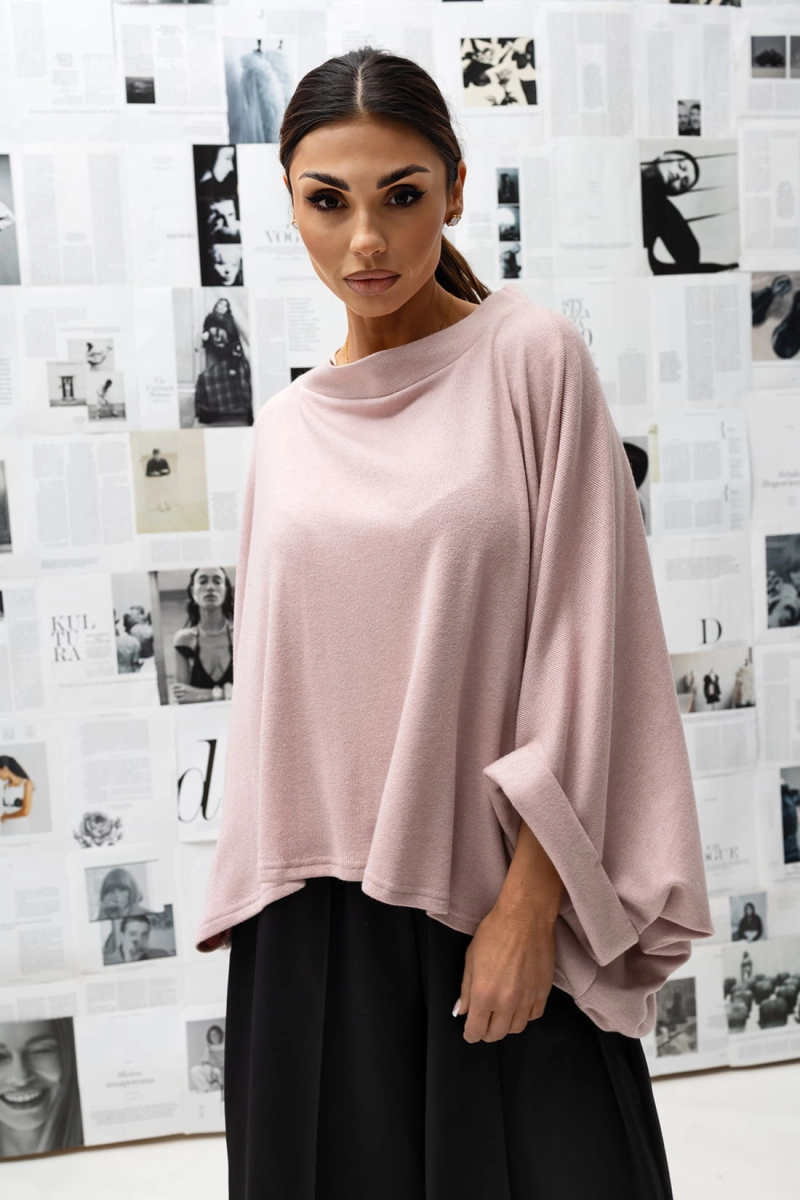 Bluzka Kimono Sweterek Miss City Official pudrowy róż