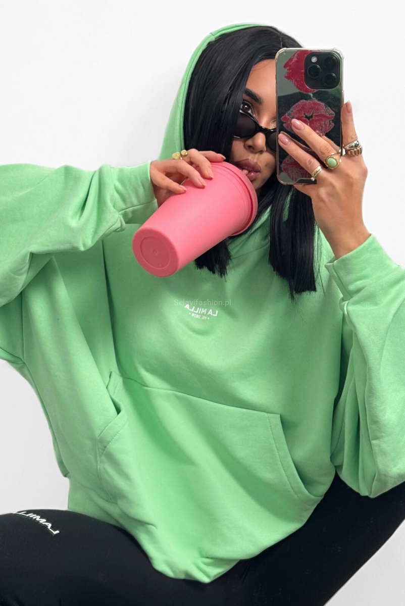 Bluza z kapturem La Milla zielona