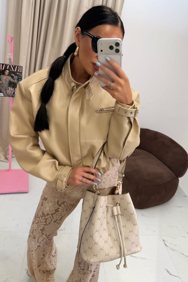 Koronkowe spodnie LaMilla beżowe