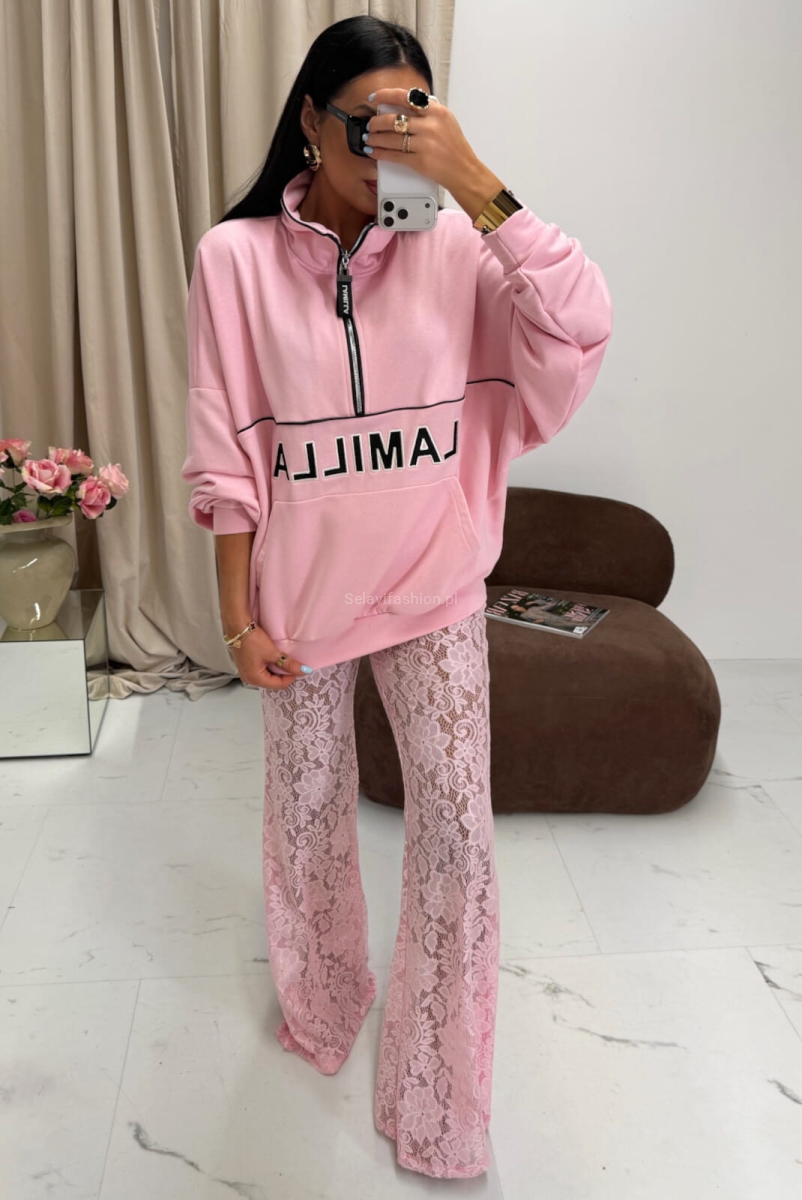 Koronkowe spodnie LaMilla jasno różowe