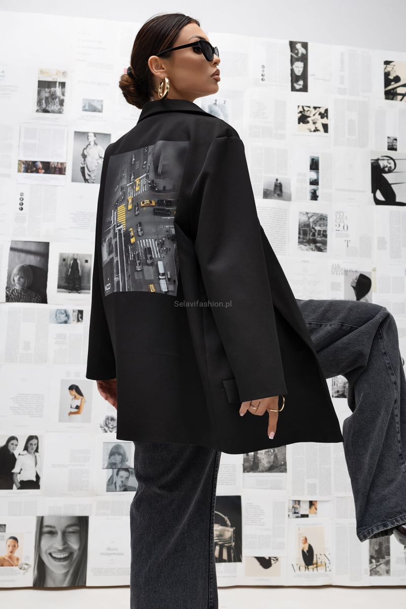 Marynarka z ozdobnym tyłem Crossroads Miss City Official czarna