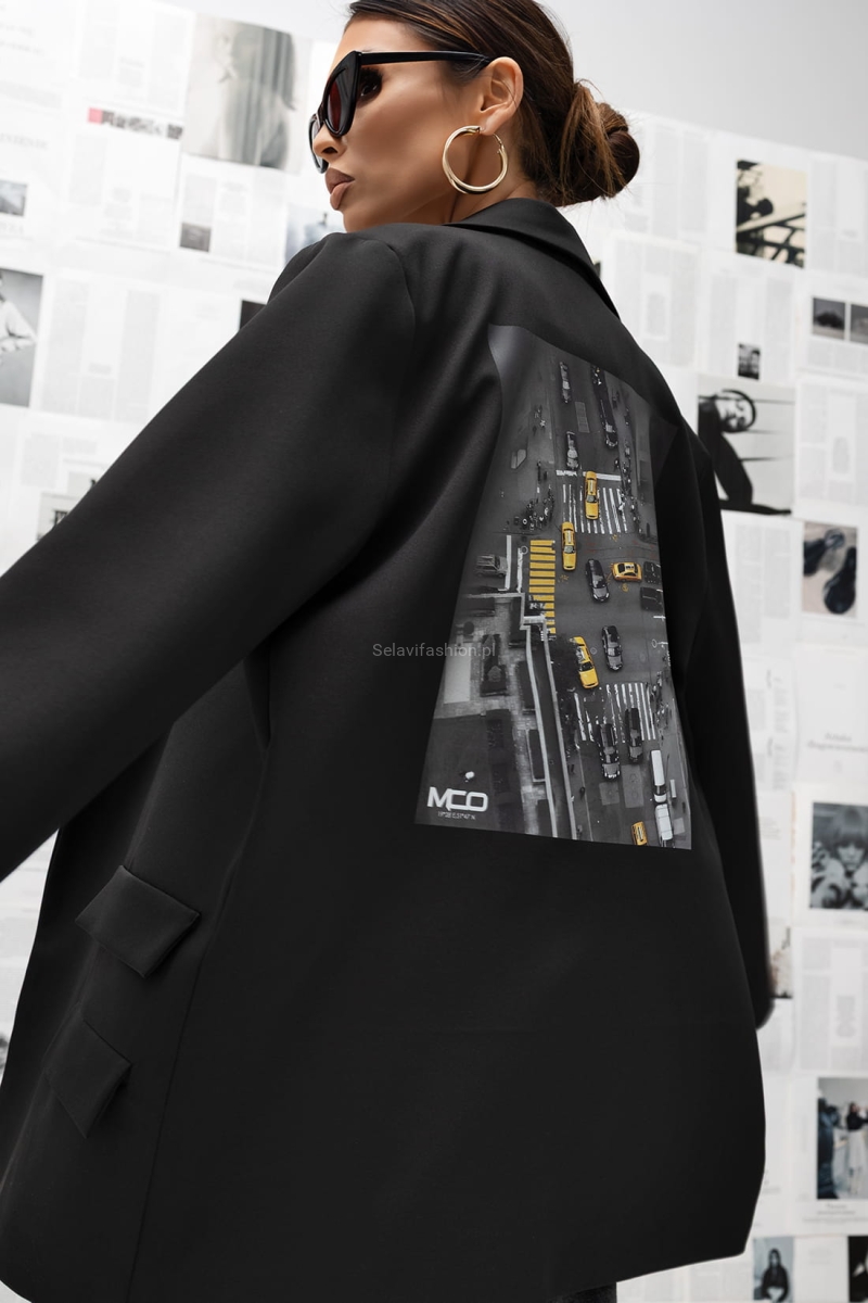 Marynarka z ozdobnym tyłem Crossroads Miss City Official czarna