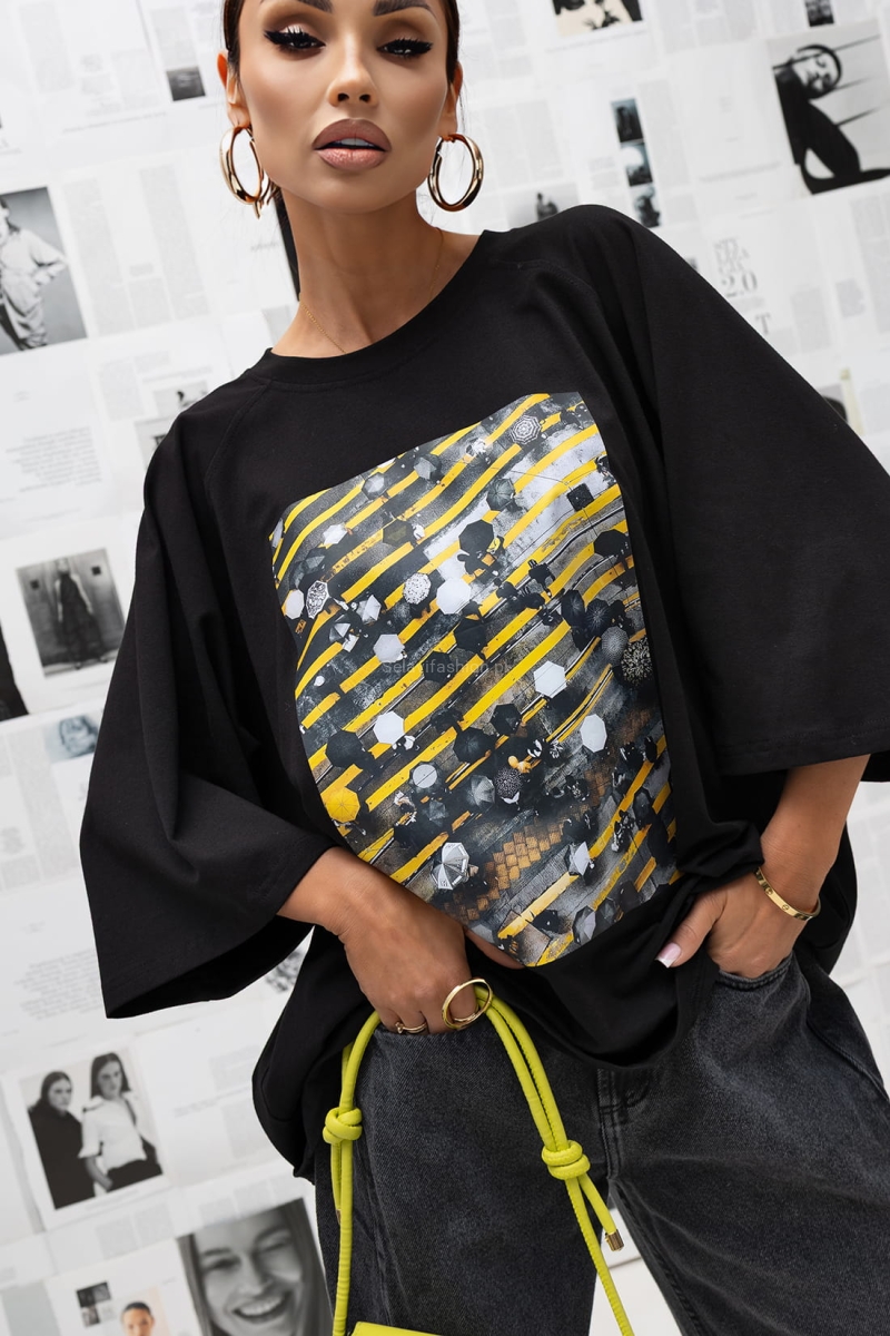 T-Shirt bluzka Umbrella Street City Miss City Official biała