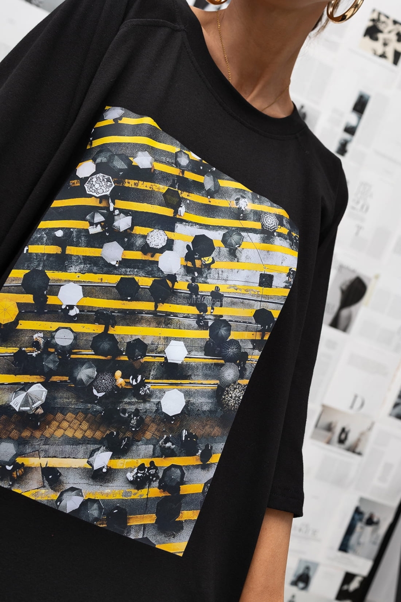 T-Shirt bluzka Umbrella Street City Miss City Official biała