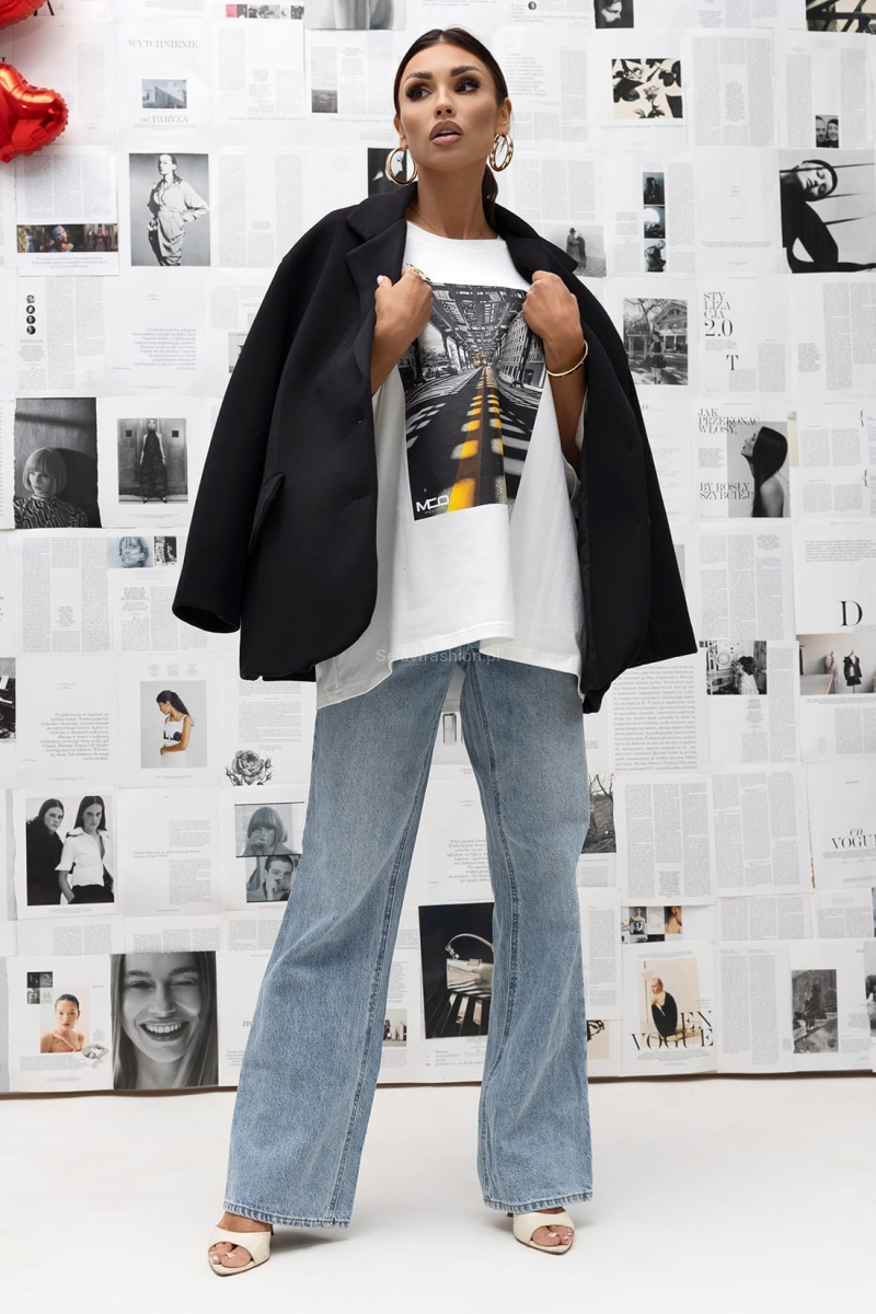 T-Shirt bluzka City Urban Frame Miss City Official biała