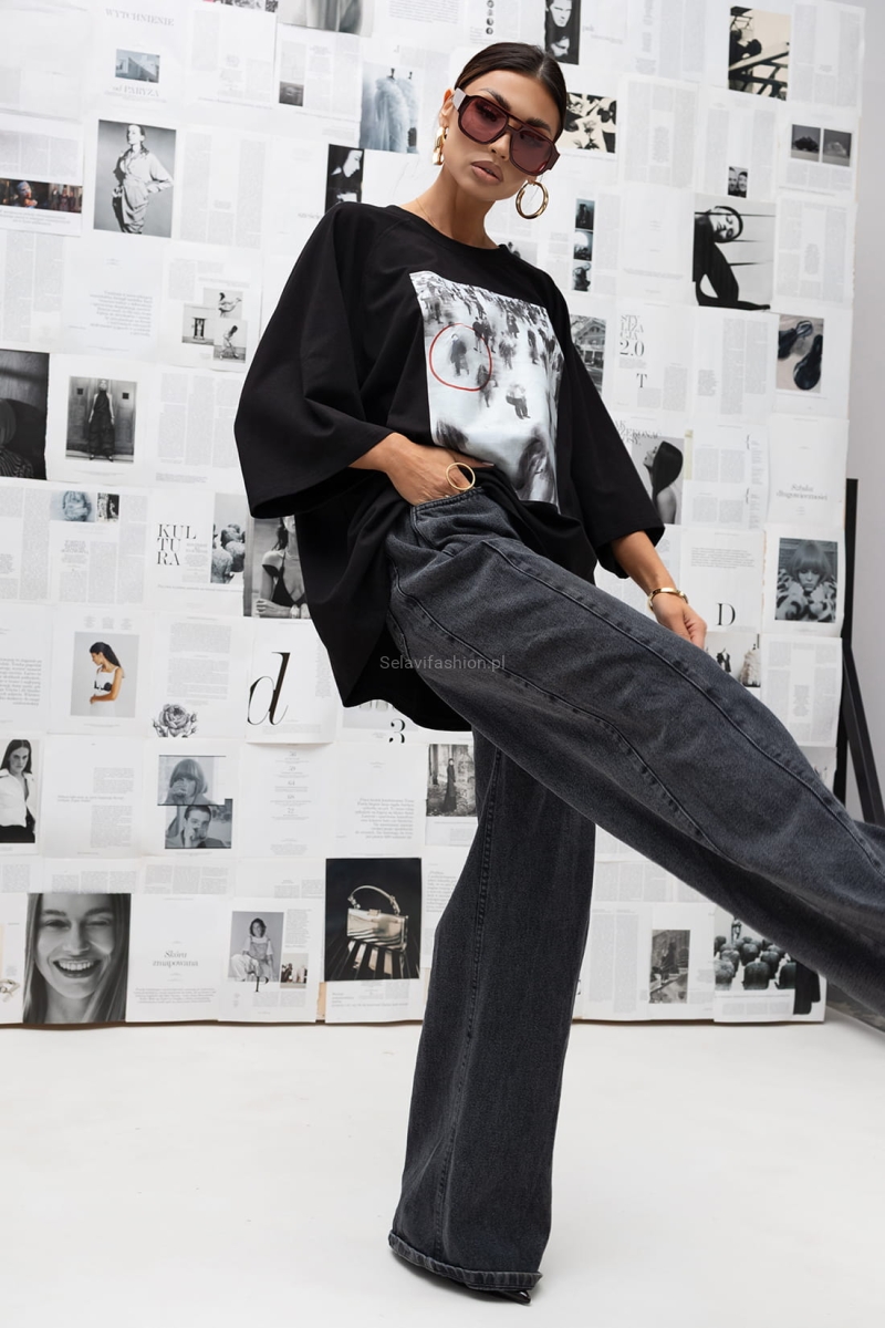 T-Shirt bluzka Urban Focus Miss City Official czarna